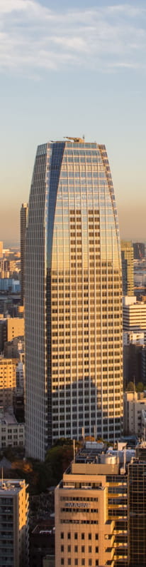 Imagem aeria de um predio moderno